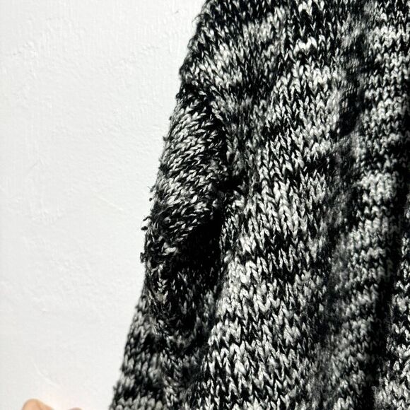 Knot Sisters Cardigan Sweater Mohair Dolman Black Knit Open Front Women sz M / L - Picture 8 of 9